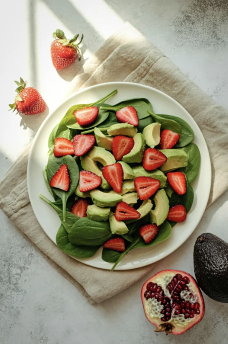 salade fraise épinard